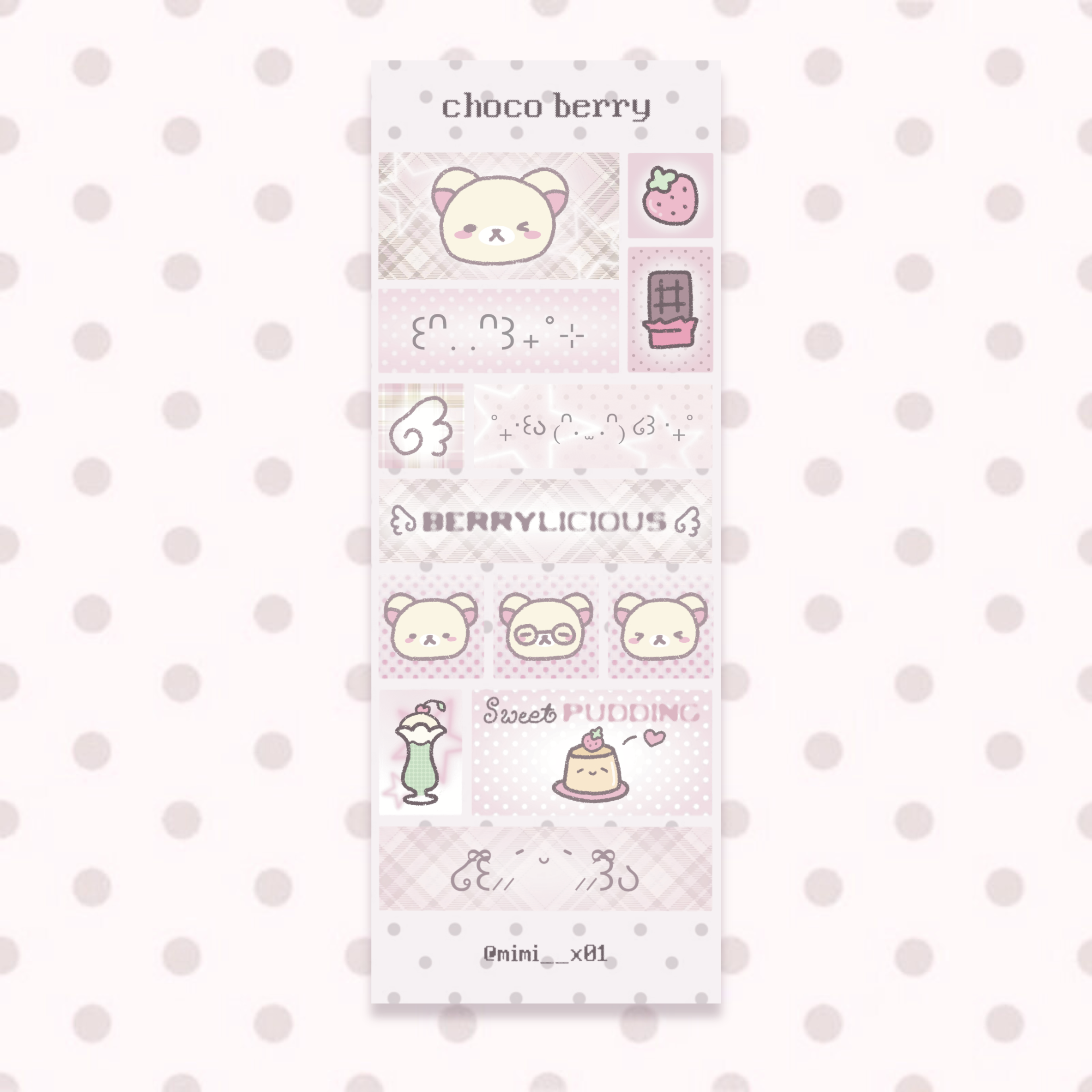 Choco Berry Sticker Sheet