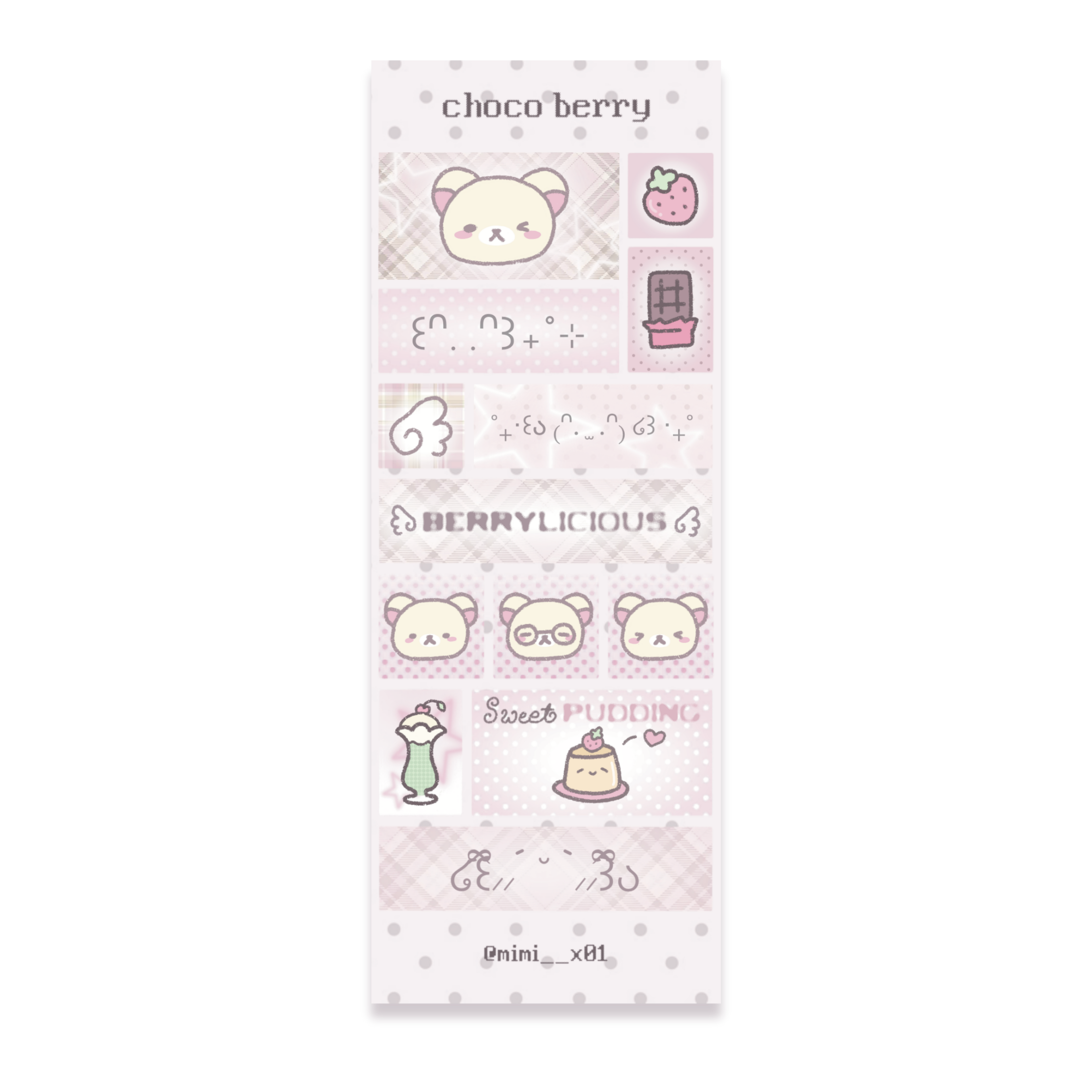 Choco Berry Sticker Sheet