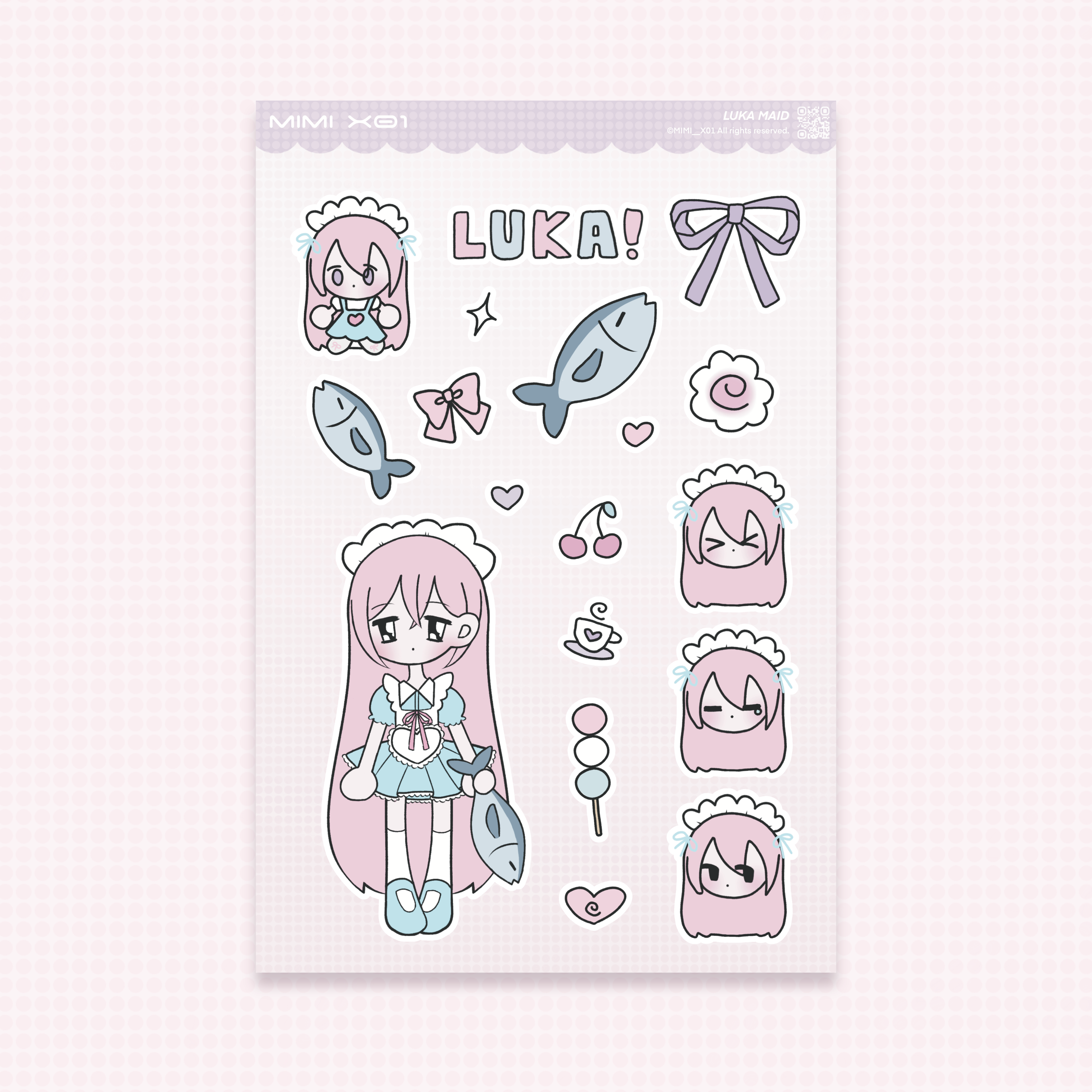 Maid Luka Sticker Sheet